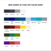 tank top color chart - My Melody Store