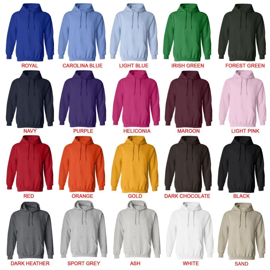 hoodie color chart - My Melody Store